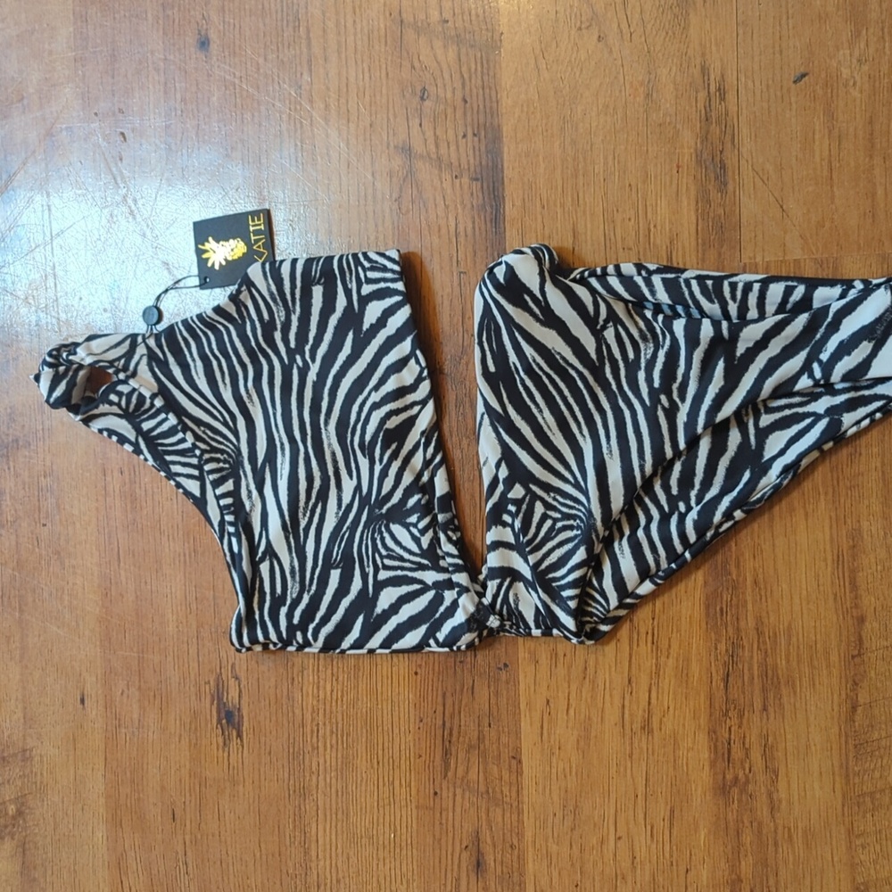 Skatie Zebra Print One Shoulder One Piece